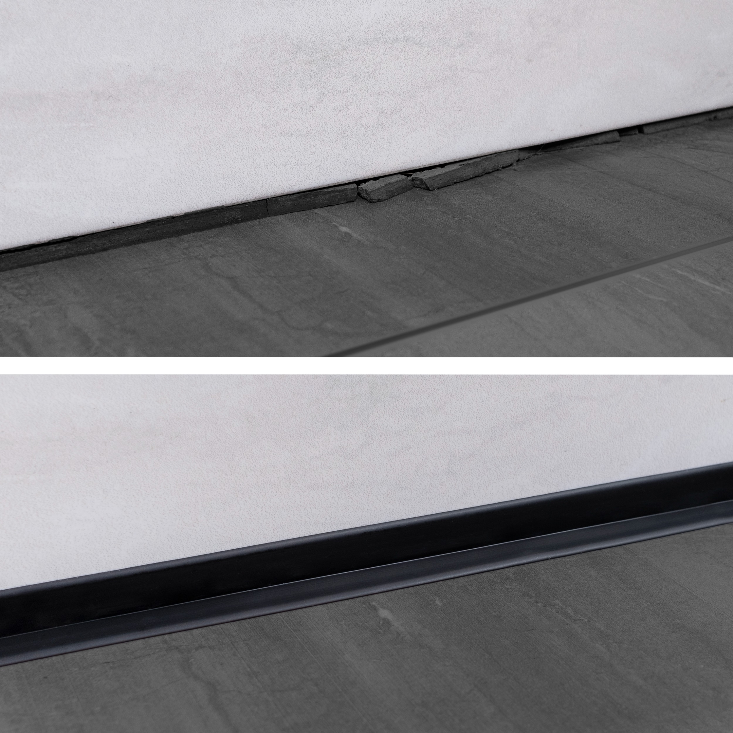 Battiscopa Morbido Autoadesivo Multifunzione - 10 Metri, Larghezza 120mm, Grigio, UV Resistent