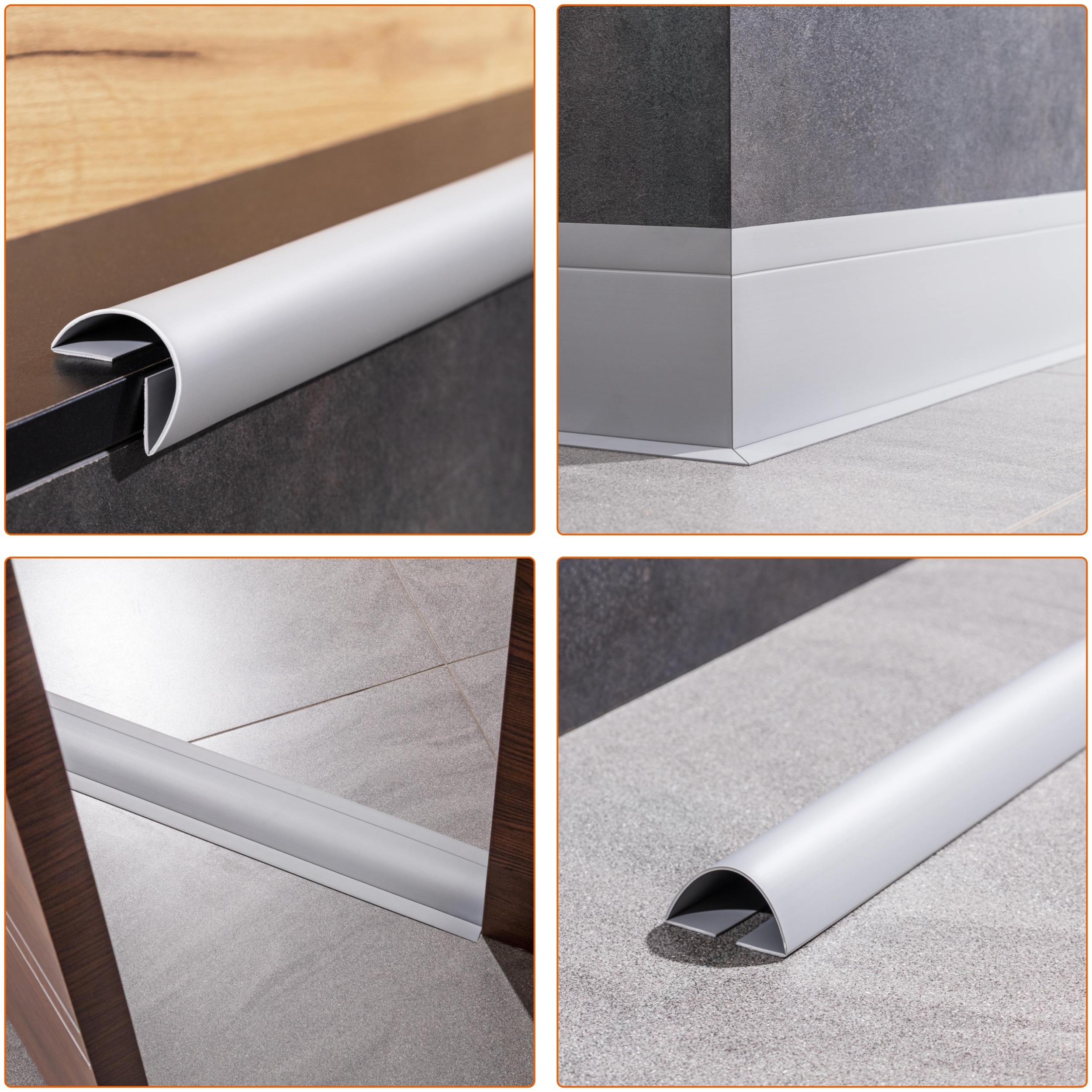 QUEST Battiscopa In PVC 70x20mm, 25m, Listello Flessibile Per Pavimenti Facile Da Installare Bronze 93832667
