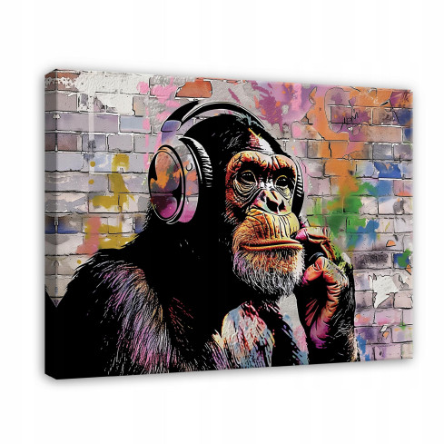 BANKS MAPA GRAFFITI STREET ART MODERN ON WALL PLATE 60x40