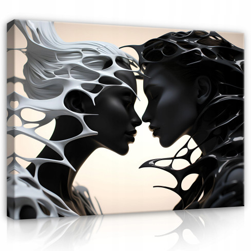 Image WOMAN ABSTACLE POCAŁUNEK Salon 100x70