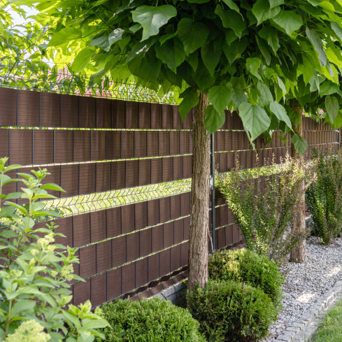 Fence Tape Quest® Lux 900 g/m², 19cm Brown RAL 8017