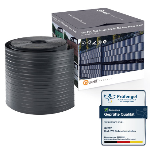 Fence Tape Quest® Lux 900 g/m², 19cm Anthracite RAL7016
