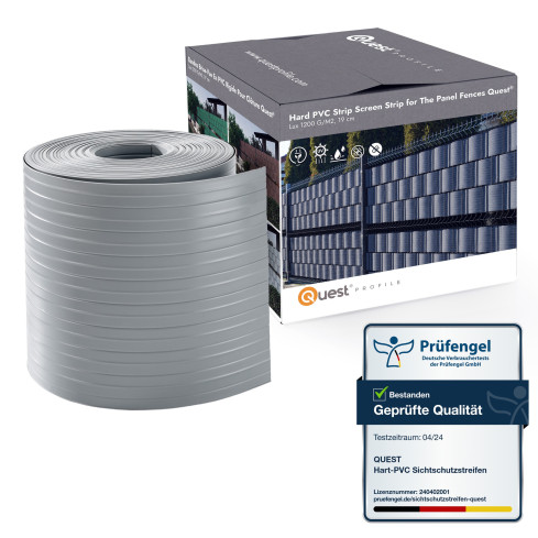 Fence Tape Quest® Lux 900 g/m², 19cm Gray RAL 7040