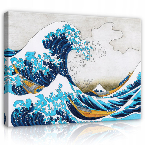 живопис голяма вълна в кенгуру на платно стена за хол спалня 60x40