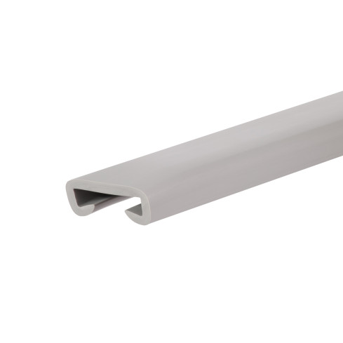 Ledstångsprofil PVC 40x8 mm, 1 m, grijs, trapleuningstrip, handrailprofiel, PREMIUM
