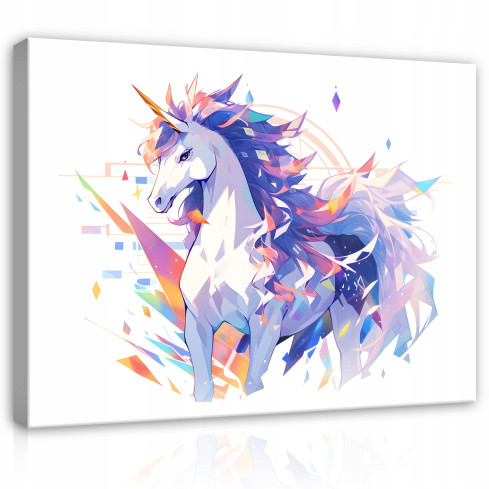 painting for a girl's room one-horse on wall panel modern 60x40