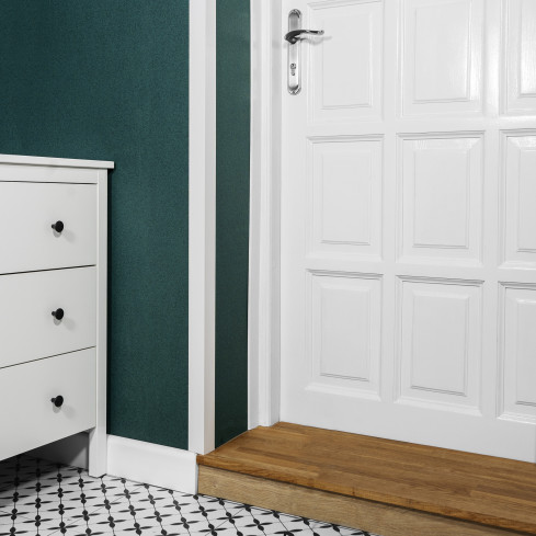 Perfil angular de PVC rigido, blanco autoadhesivo, ángulo rígido, perfil decorativo en forma de L, protección de bordes KTK