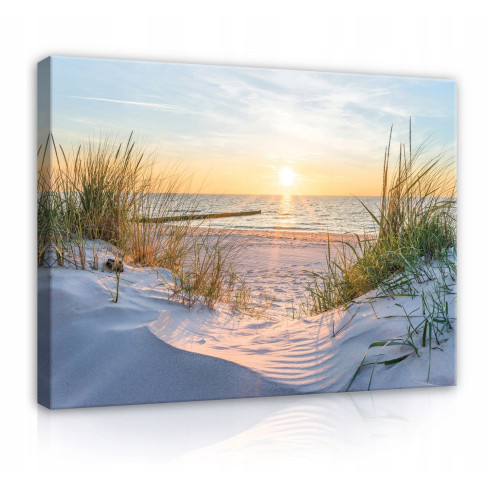 Image SEA PLAZA 3D On Canvas For Living Room 120x80