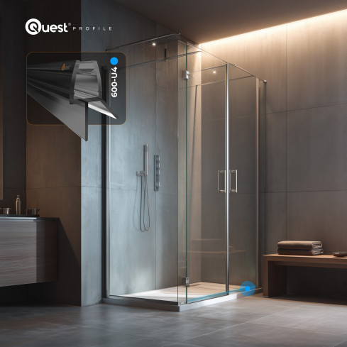 Bodemafdichting douche 100 cm zwart, 2 stuks