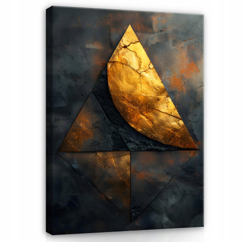 ABSTRACT INDUSTRIAL LOFT GOLD/BLACK IMAGE FOR SITTING ROOM 60x40
