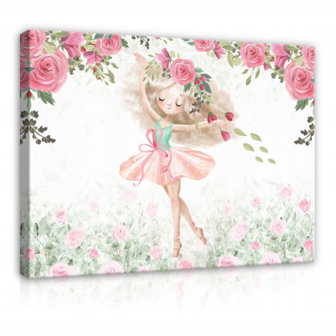 Image For Children's Room Ballerina Flowers 100x70