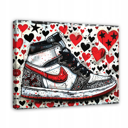 SHOES STREET ART GRAFFITI MODERN IMAGE ON WALL PLATE 60x40