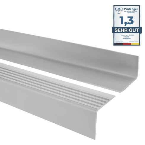 Antislip trapprofiel 50x42mm 150cm lichtgrijs