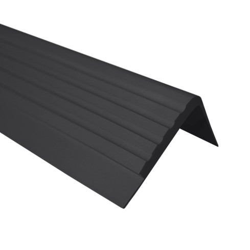 Antislip trapprofiel PVC 42x40 mm, 150 cm, zwart, trapneus profiel, RF