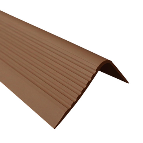 Antislip trapprofiel PVC 70x40 mm, 150 cm, bruin, trapneus profiel, RGPD