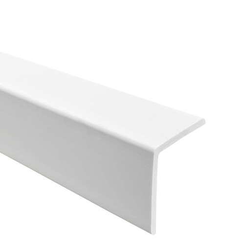 Perfil angular de PVC flexible, blanco ángulo blando, perfil protector en forma de L, perfil de protección, protección de bordes KM