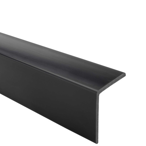 Perfil angular de PVC flexible, negro ángulo blando, perfil protector en forma de L, perfil de protección, protección de bordes KM