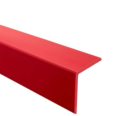 Perfil angular de PVC flexible, rojo ángulo blando, perfil protector en forma de L, perfil de protección, protección de bordes KM