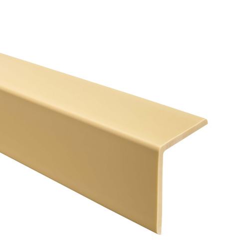 Perfil angular de PVC flexible, crema ángulo blando, perfil protector en forma de L, perfil de protección, protección de bordes KM