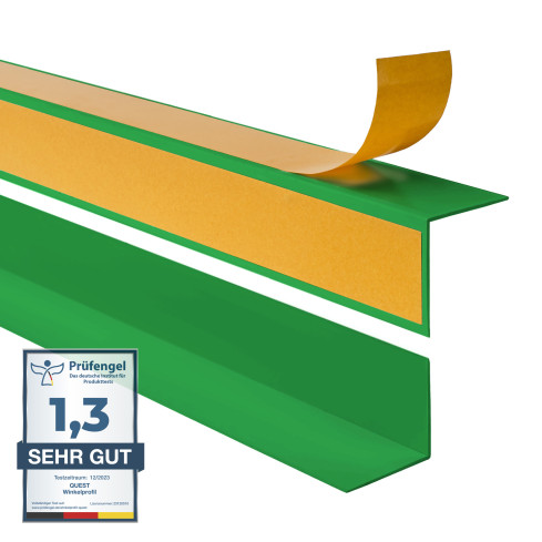 Perfil angular de PVC rigido, hierba autoadhesivo, ángulo rígido, perfil decorativo en forma de L, con adhesivo en el lado exterior KTZ