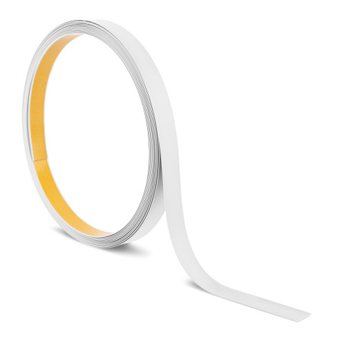 Platte strip PVC, zelfklevend, wit, platte stang, PP
