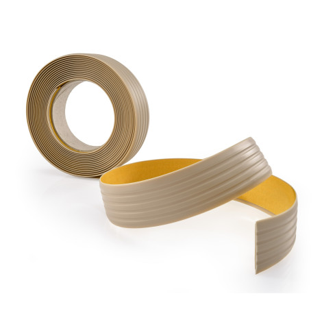 Cinta antideslizante PVC, 35 mm, 5 m, beige autoadhesiva, cinta antideslizante para escaleras, superficies planas y esquinas, perfiles para esquinas, tiras antideslizantes LAP6