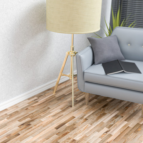 Zelfklevende PVC plint, flexibele plint, gefreesd - retro 32mm, 5m, wit, RAL 9003