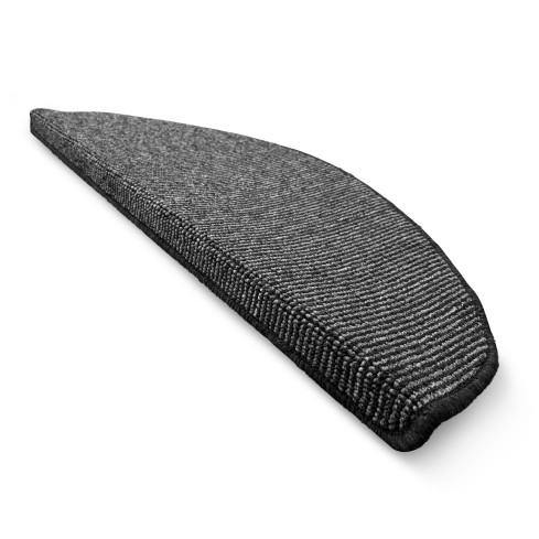 Zelfklevend trapkleed, antislip half-rond, 65x28 cm, trapmat, zwart