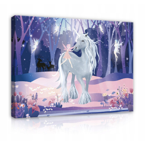 Image FOR CHILDREN'S ROOM Unicorn Canvas 60x40