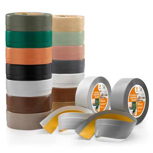 Self-adhesive PVC skirting board 50x20mm brick red