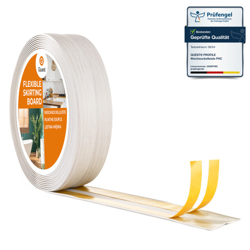 Selvklæbende PVC-afslutningsliste, birkefarvet