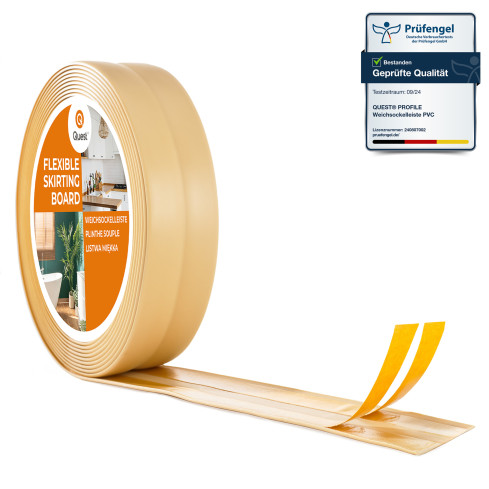 Zelfklevende PVC-afwerkingsstrip, crème