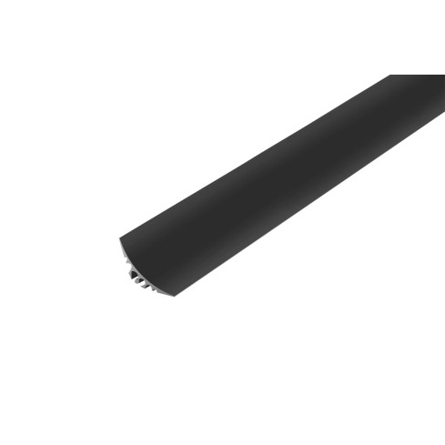PVC vloer- en wandaansluitprofiel, zwart, holle plint