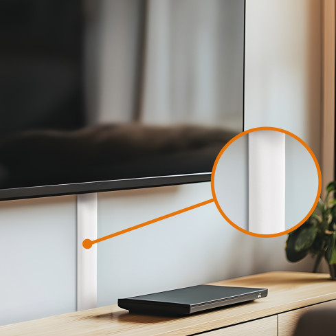 Zelfklevend Vloergoot, kabel beschermer PVC zwart trapeziumvormig