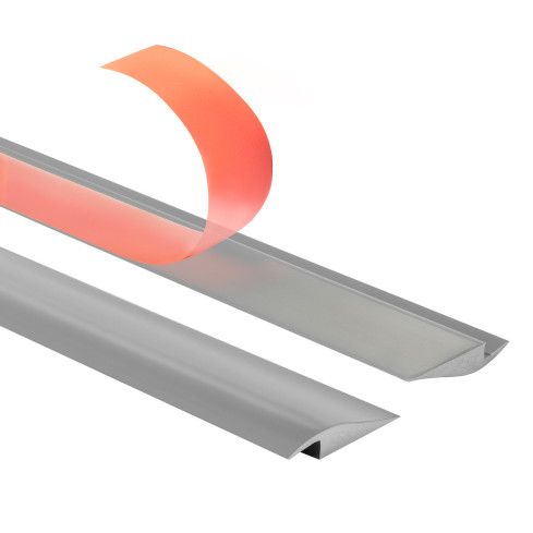 Zelfklevend Flexibel PVC Oprijprofiel voor Tegels en Tapijten, Grijs