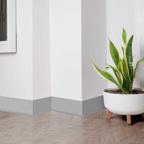 PVC 70x20mm skirting board grey
