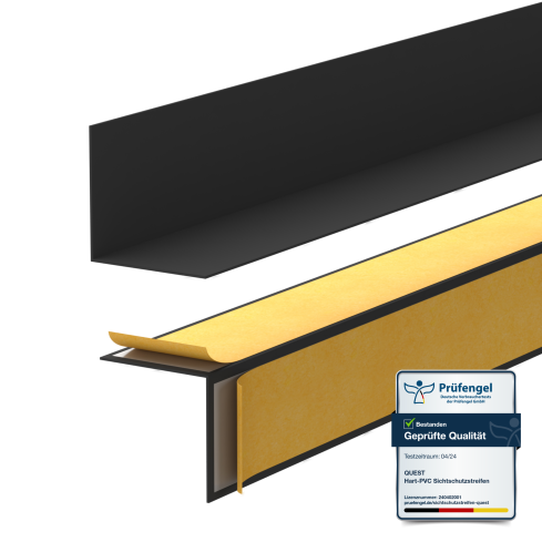 Rodap&eacute; PVC minimalista autoadesivo &ndash; r&iacute;gido, preto