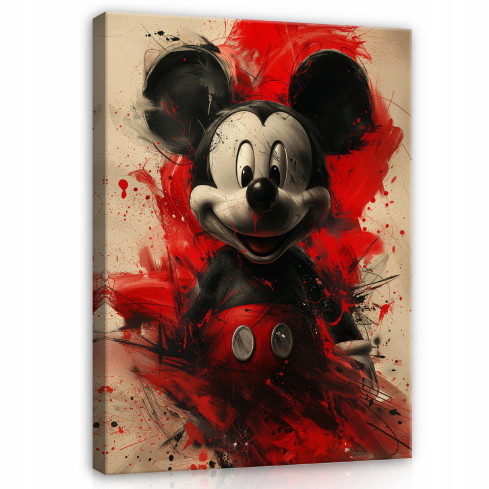 painting for a young child's room mouse on wall panel 60x40