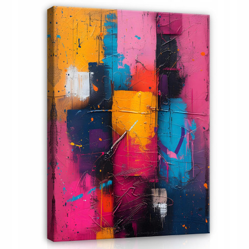 ABSTRACT COLOR MODERN IMAGE ON PLATE FOR SITTING ROOM 100x70
