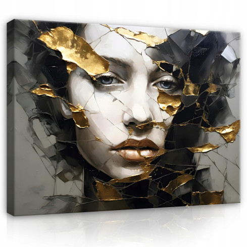 Image WOMAN'S FACE ABSTRACT Modern 120x80