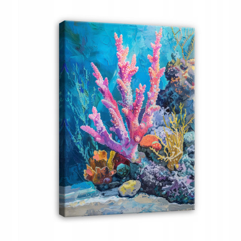 painting coral reef ocean sea bedroom living room wall panel 40x30