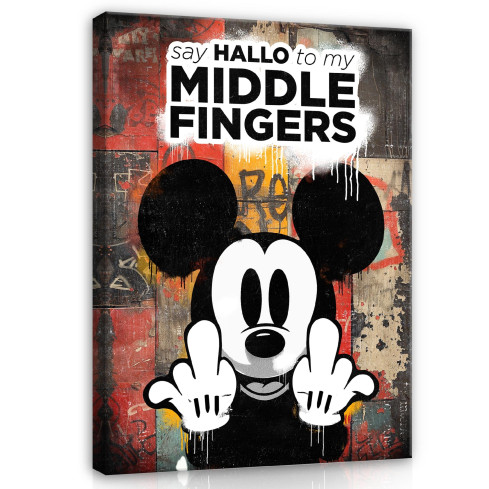 IMMAGINE MOTIVAZIONALE POP ART ABSTRACT MICE MODERN LIVING ROOM 40x30