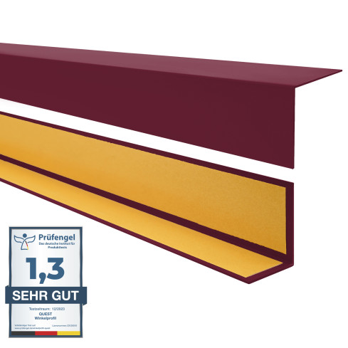 Perfil angular de PVC rigido, granate autoadhesivo, ángulo rígido, perfil decorativo en forma de L, protección de bordes KTK
