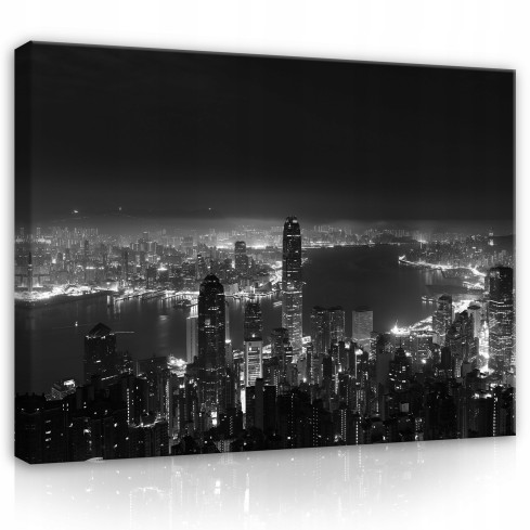 Image CITY NIGHT LARGE On Canvas Wall 100x70