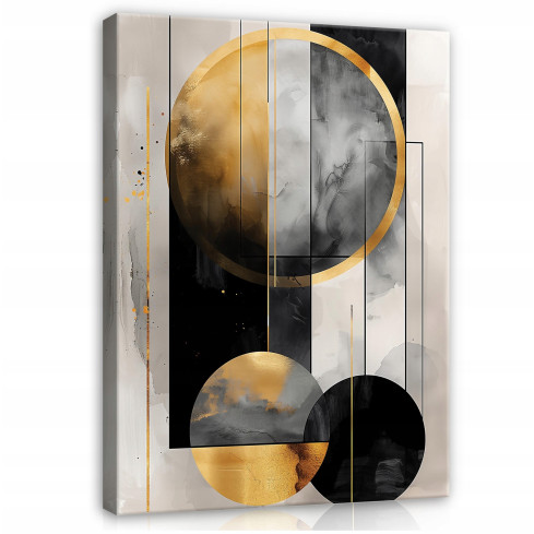 ABSTRACT ART DECO GOLD ON WALL PANEL FOR SITTING ROOM 60x40