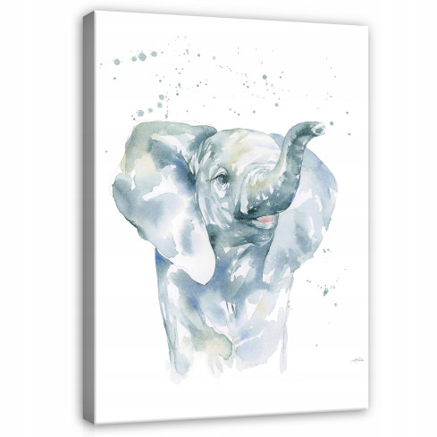 Painting FOR CHILDREN'S ROOM Elephant on Canvas 60x40