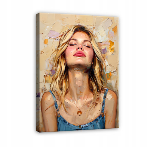 FEMALE FACE IMAGE MODERN ON WALL PLATE FOR SITTING ROOM 60x40