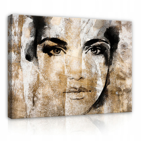 Image On Canvas FACE OF A WOMAN Portrait Large 120x80