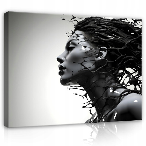 Image WOMAN ABSTRACTION On Canvas Wall 100x70