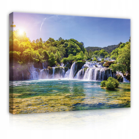 Waterfall Landscape Canvas Painting Large 60x40